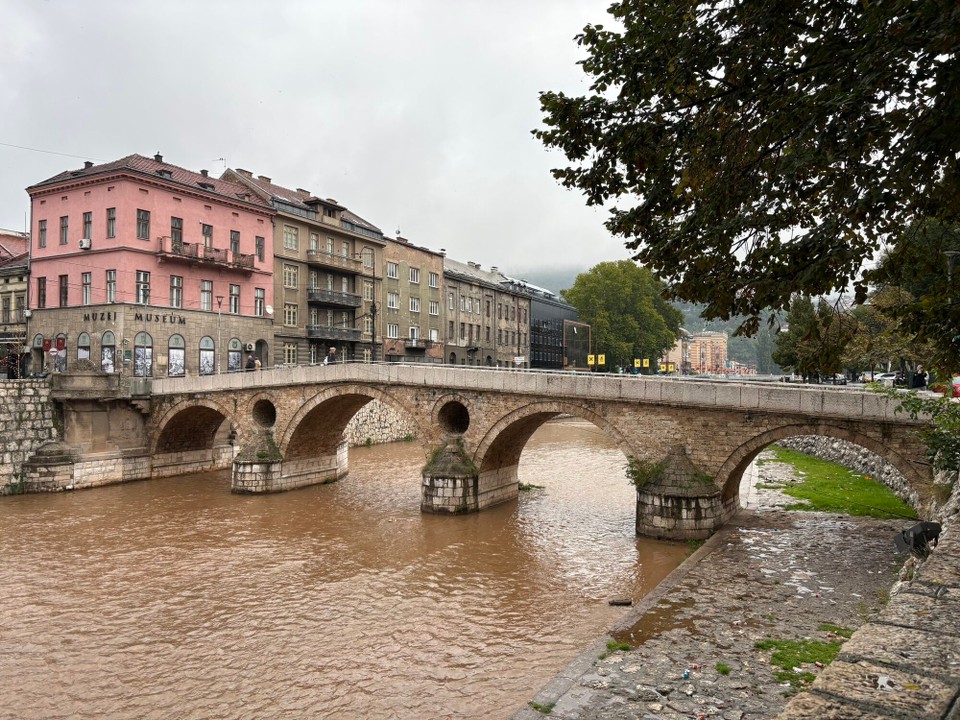 Bosnien und Herzegowina - Kakanj - Lateinerbrücke, Ort des Attentats 