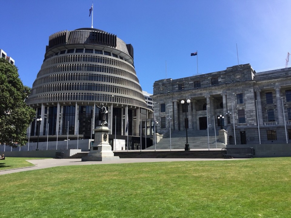 Neuseeland - Wellington - Altes und neues Parlament 