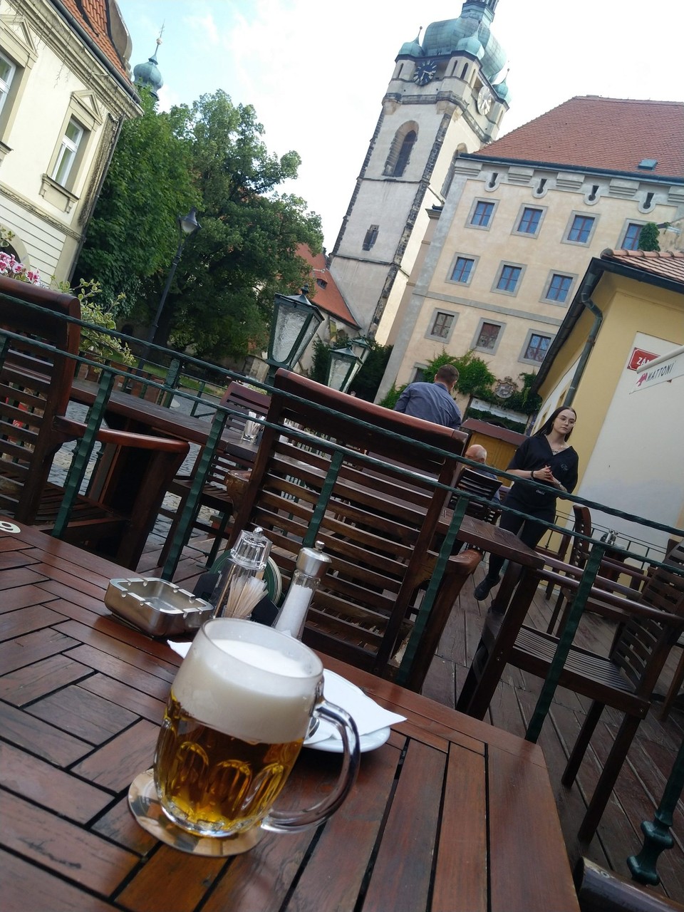 Tschechien - Mělník - Und zum Essen habe ich einen besonders schönen Platz gefunden.