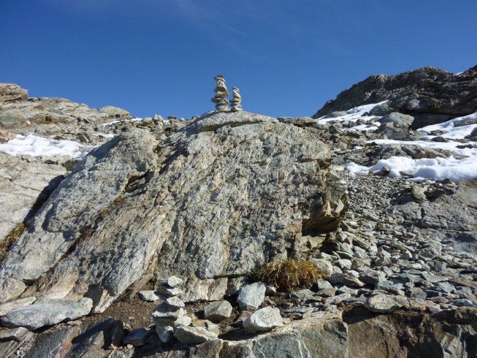 Schweiz - Pontresina/Engadin, - Kleine Steinmenschen auf der Diavolezza