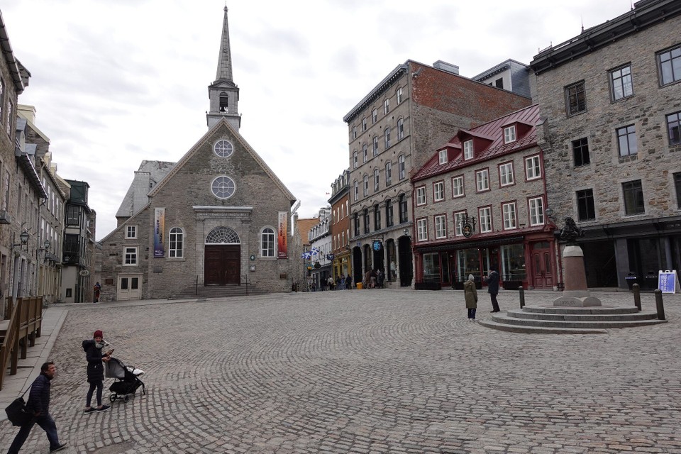 Kanada - Québec - place royale avec église Notre Dame des Victoires origine de la ville