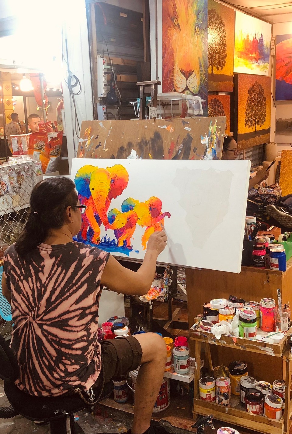 Thailand - Saraphi - Künstler auf dem Night Basar 🎨