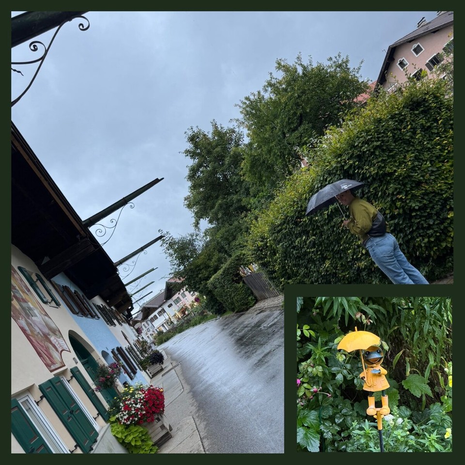 Deutschland - Mittenwald - Pünktlich zum Ende der Etappe dann doch der richtige Schauer! 