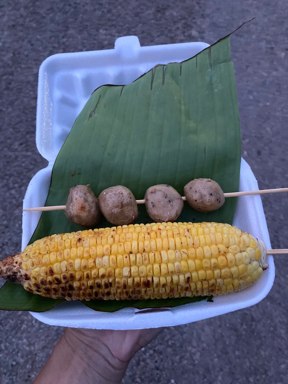 Laos - Vangvieng - Heute mal ein ganz spartanisches aber trotzdem leckeres Abendessen 😅
