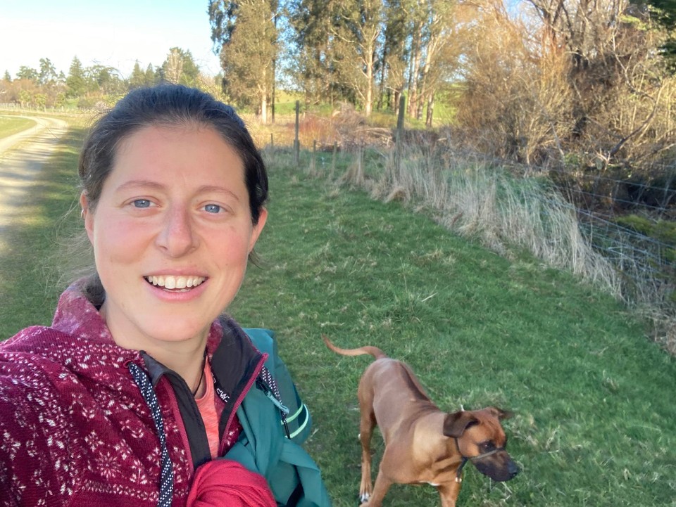 Neuseeland - Geraldine - Spaziergang mit dem Familienhund