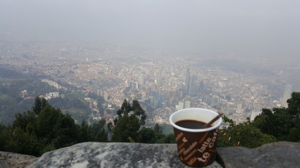 Kolumbien - Bogotá - Der Blick entschädigte alles.