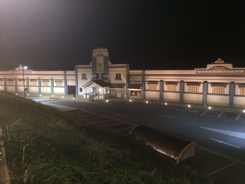 Australia - Newcastle - Newcastle Baths at night. 