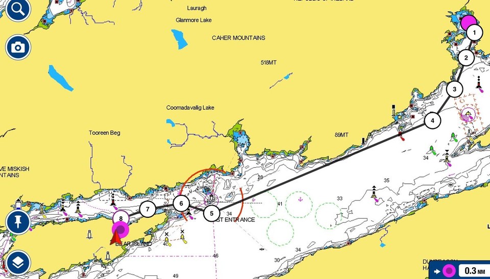 Ireland -  - Glengarriff Harbour, down Bantry Bay to Lawrence Cove Marina on Bere Island. 14 nautical miles.  Setting off, we thought it would be a gentle sail for a few hours.