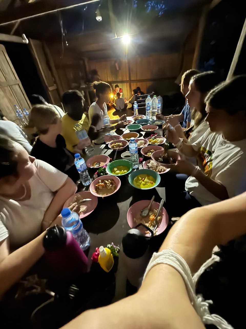 Laos - Nga - Unser Abendessen, gekocht von den Dorfbewohnern