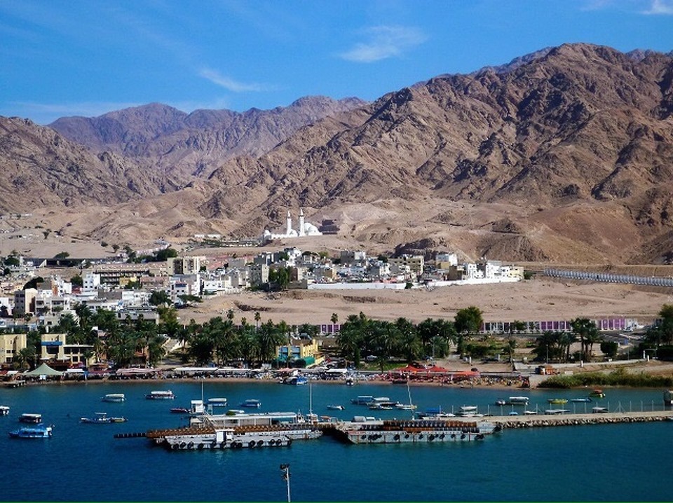 Jordanien - Aqaba - Aqaba vom Schiff aus 
