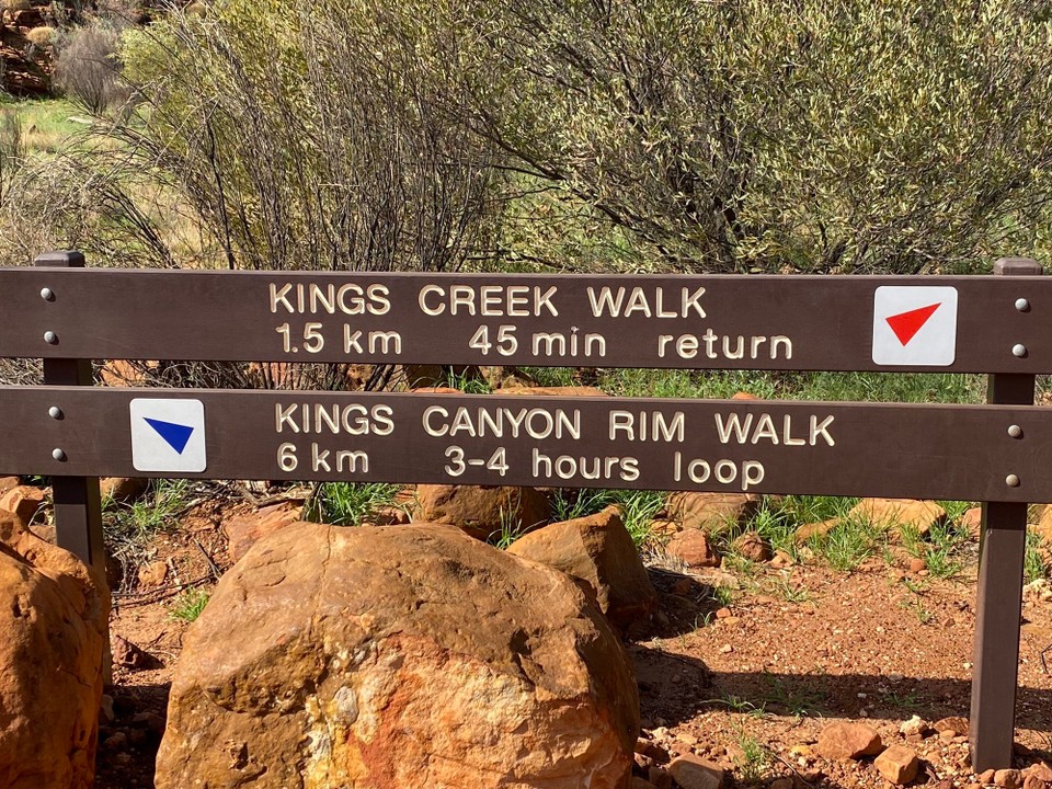 Station 61 -  - Walking im Kings Canyon bei 44 Grad