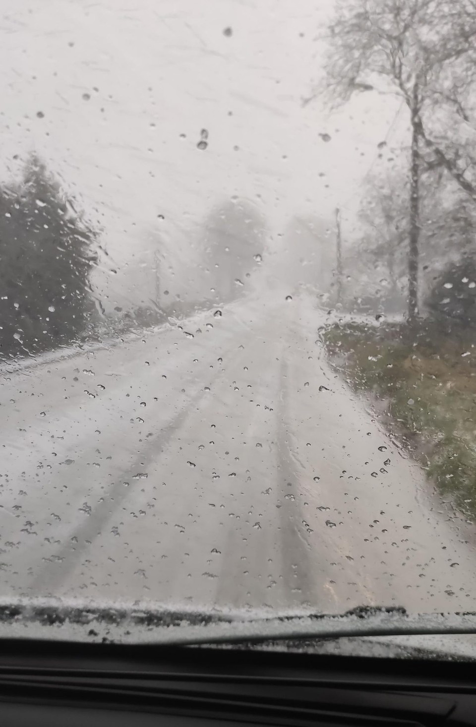 Deutschland - Silz - Wintereinbruch - Schnee-Hagel-Sturm