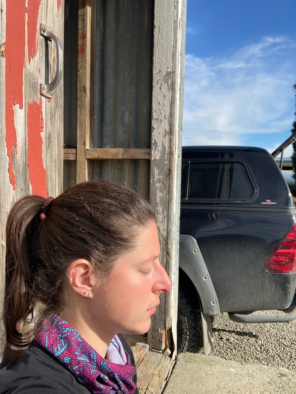 Neuseeland - Ashburton - Und die Mittagspause wird in der Sonne genossen