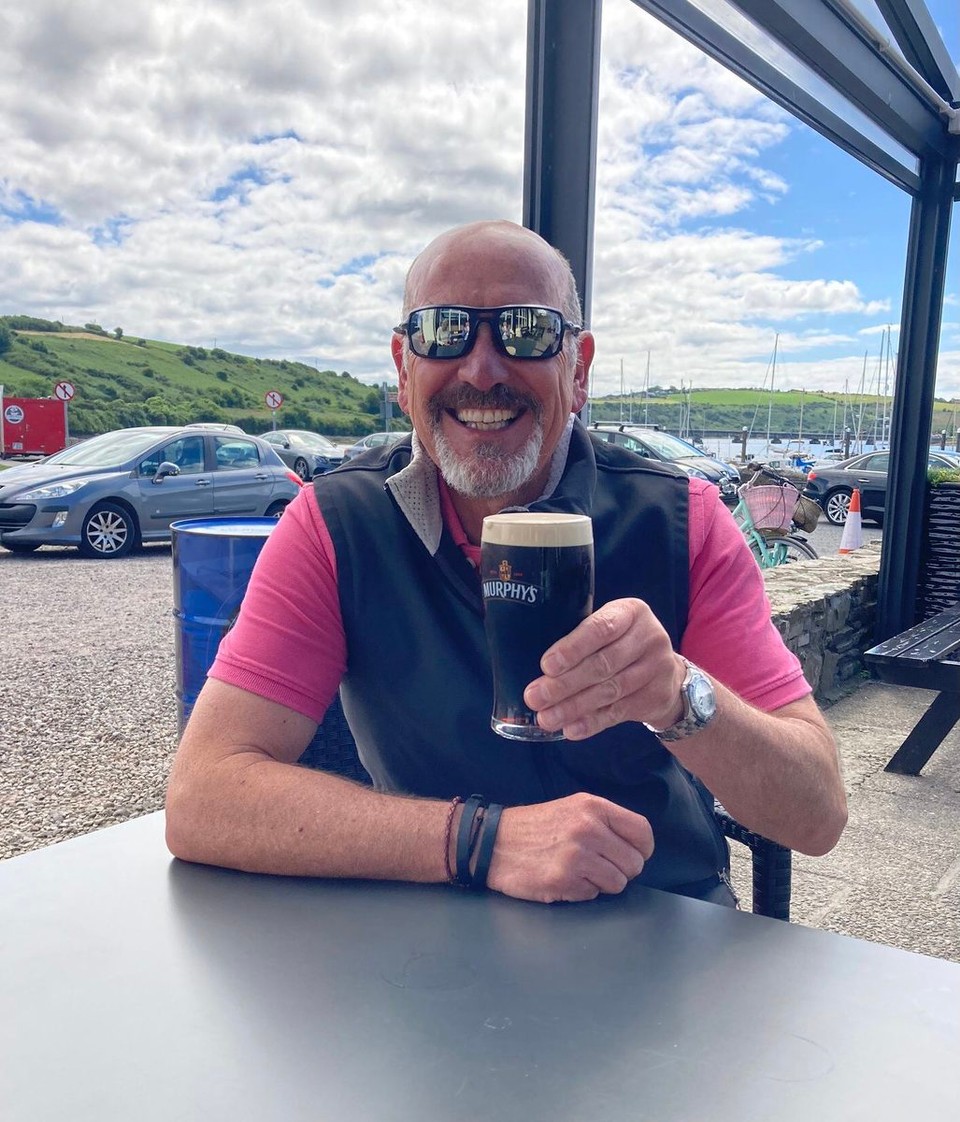 Ireland - Kinsale - She also persuaded Kevin to have a pint of Murphy’s!