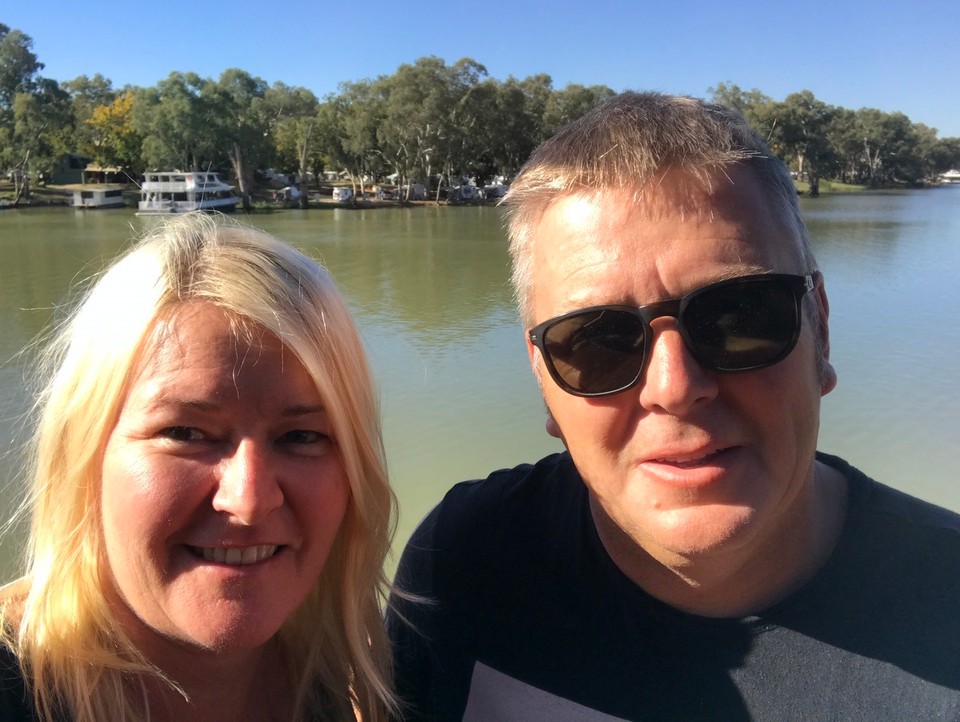 Australia - Mildura - Our caravan in the distance on other side of river