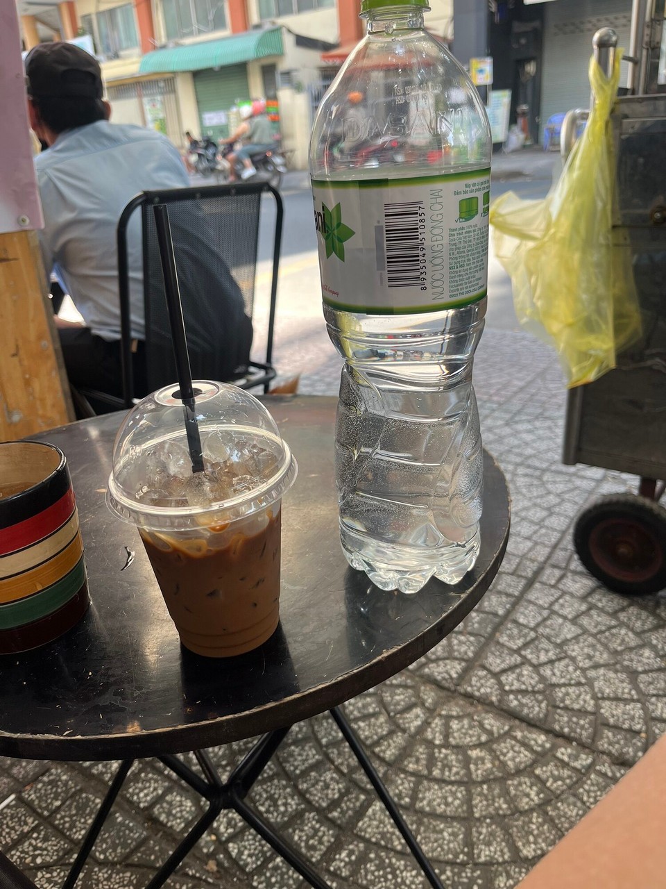 Vietnam - Ho Chi Minh City - Woke up around 10am and took myself out for a coffee. Found a little Vietnamese stall and the coffee was so nice and only 94p! I then went to have my feet scrubbed. So needed after all the walking in Laos