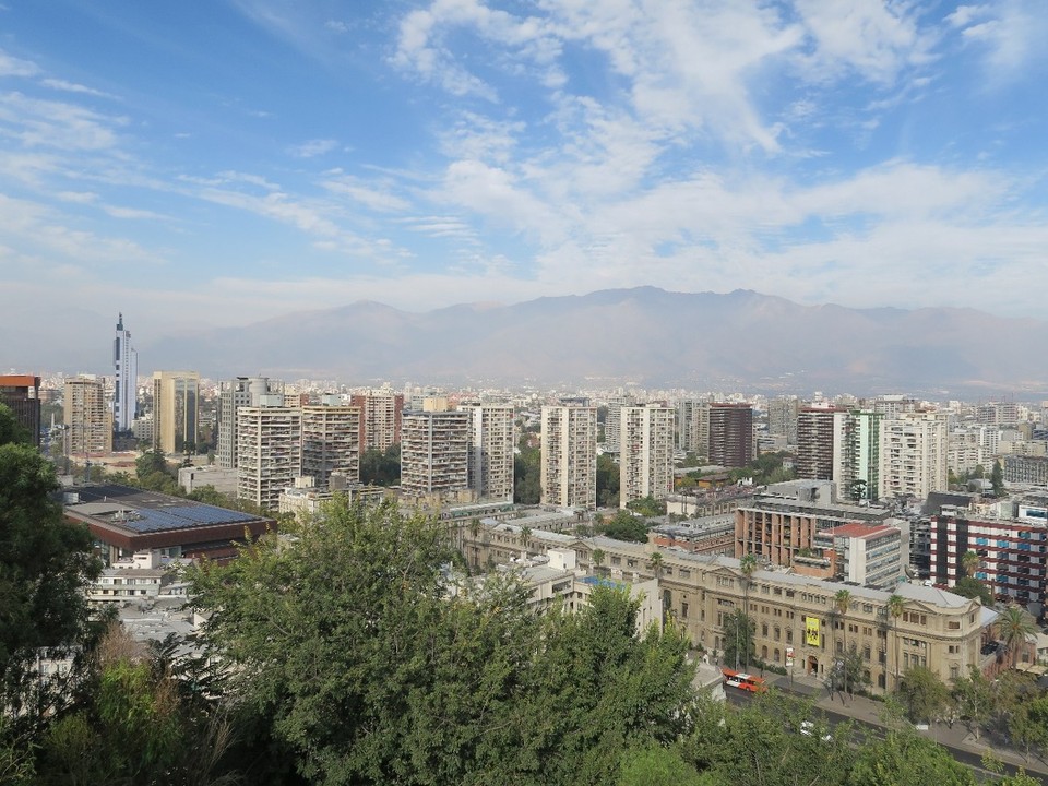 Chile - Santiago - Vue sur Santiago