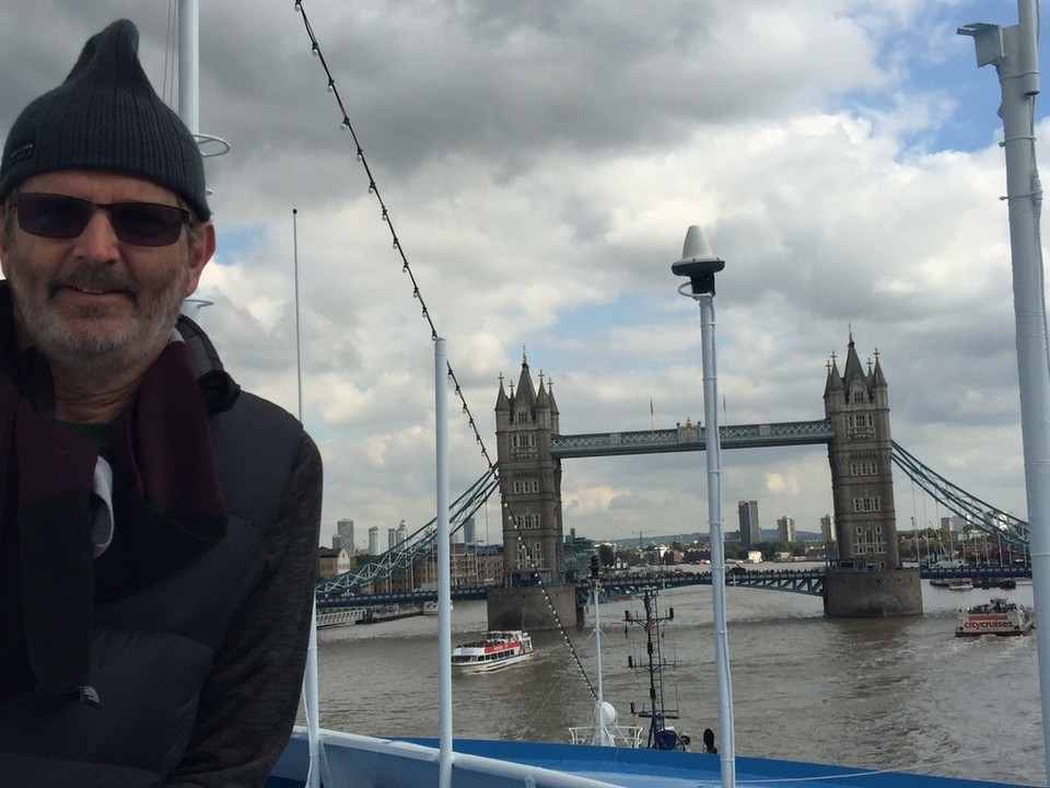  - United Kingdom, London, River Thames - Docked inside London. The Tower Bridge has closed. 