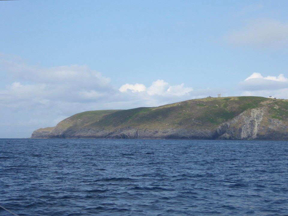 Ireland - Adrigole - Brow Head. You can just see the ruins of the tower used by Marconi as a signal tower in 1901. It was still being used as a signal tower in 1920 when it was destroyed by the IRA, who also stole explosives used for fog signalling.