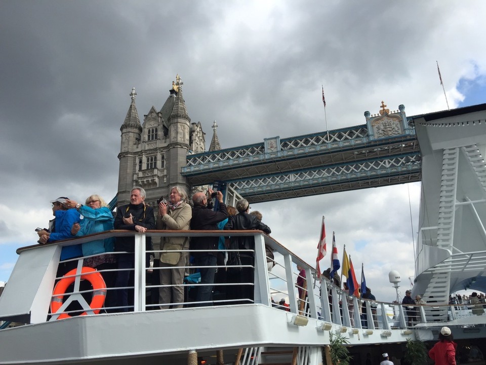  - United Kingdom, London, River Thames - River Thames, London. Cruising under the Tower Bridge. 