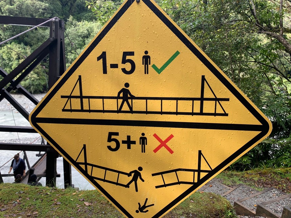 Neuseeland - Franz Josef/Waiau - aber maximal 5 Leute dürfen drauf 