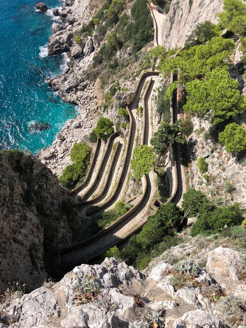 Italien - Capri - Via Krupp ... war wegen Steinschlag leider gesperrt. 