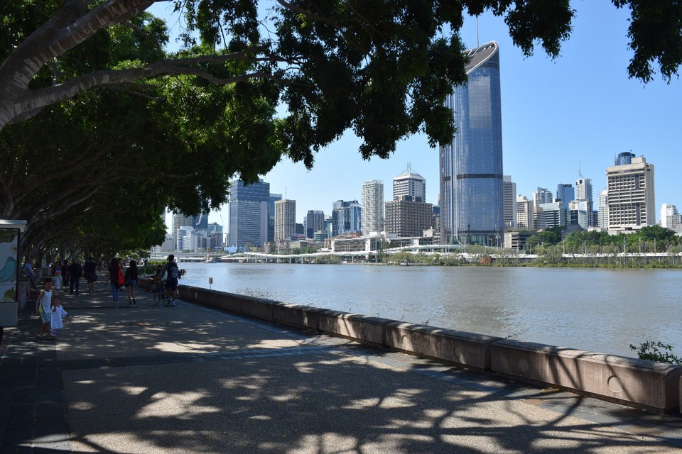 Australien - Brisbane - Blick von der South Bank aus auf die Innenstadt