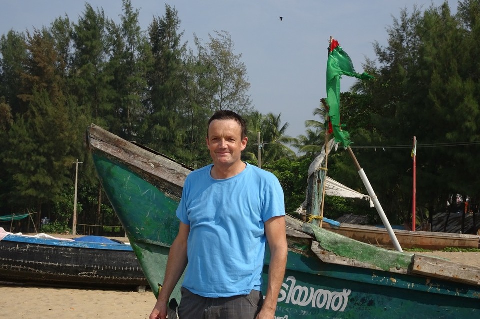 Indien - Guruvayoor-Manattala-Perakam-Edakkazhiyur - die velotour am strand war erwas heiss