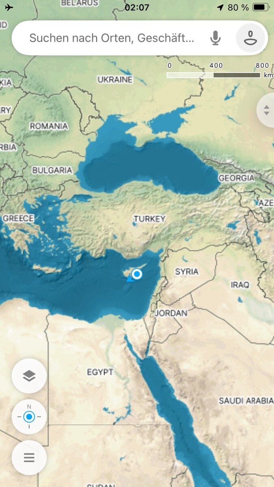 Zypern - Larnaca - Zwischenlandung in Zypern 🫣 Eine Stunde zum auftanken und Crew wechseln, wir bleiben an Board 🤷🏻‍♀️