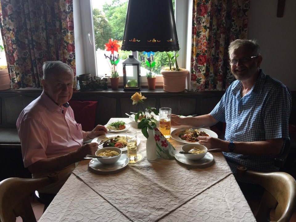 Germany - Ellwangen - Lunch with Otto. Kronprinzen Wirtschaft. Ellwangen. Prost!