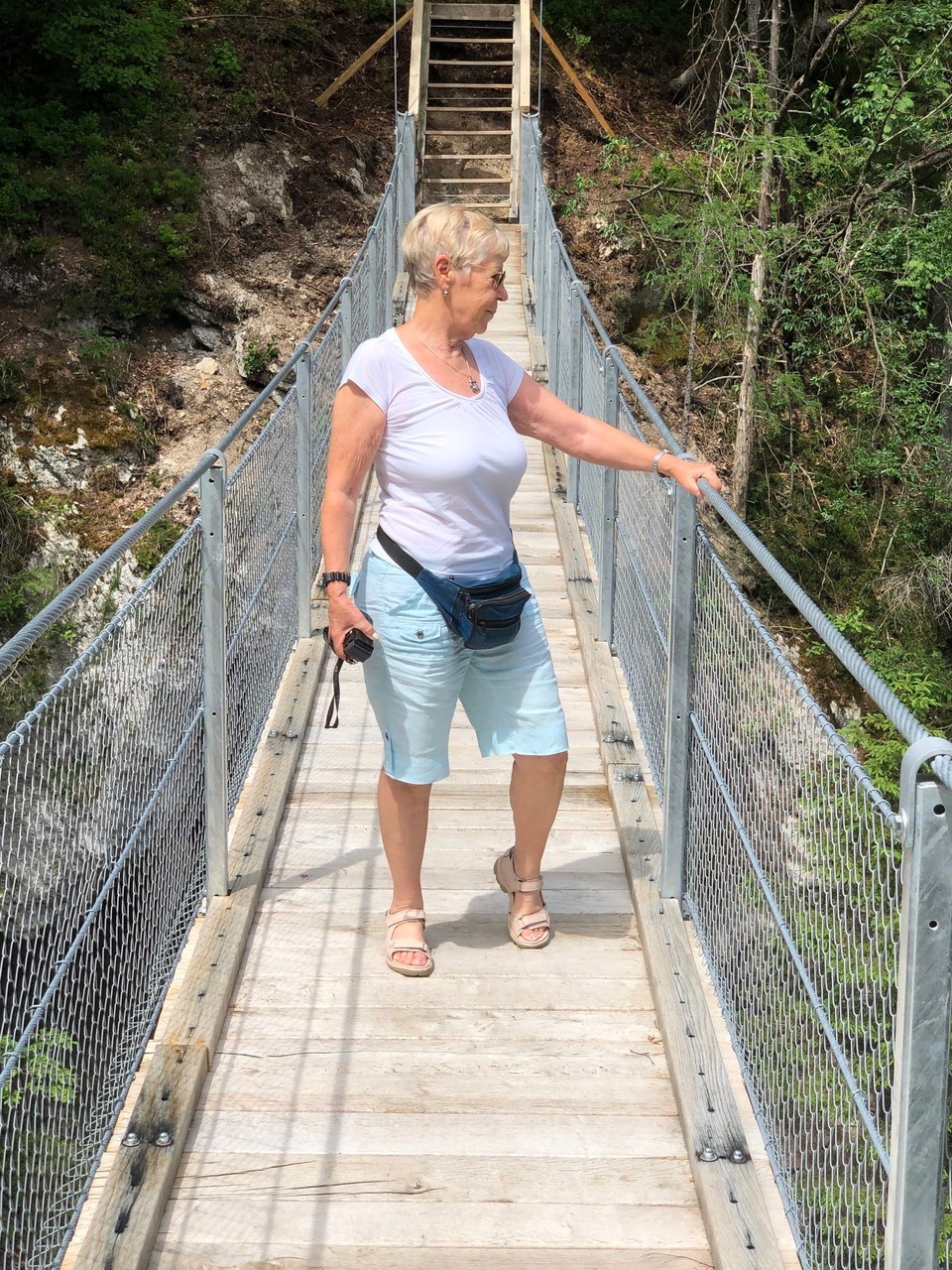 Slowenien - Kranjska Gora - Hängebrücke am Jasna See