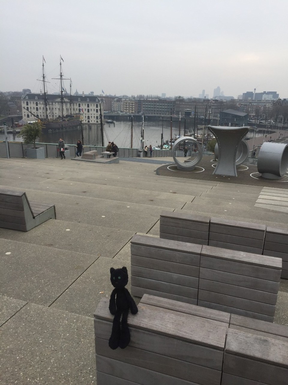 Netherlands - Amsterdam - Outside a museum. They don't let cats in...