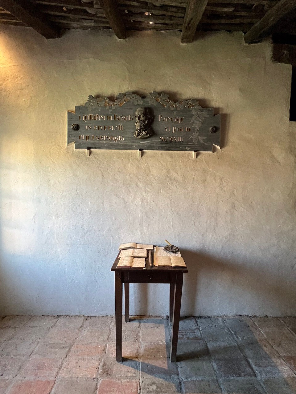 Italien - Busseto - Dieses Zimmerchen war das Büro von Verdi‘s Vater. Seine Eltern betrieben eine Taverne.