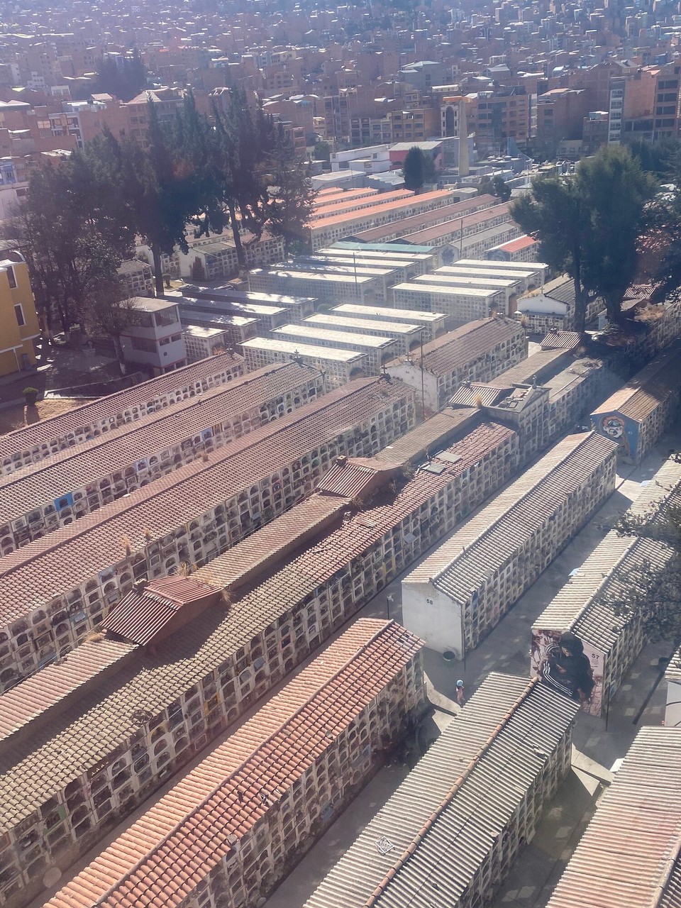 Bolivien - La Paz - …. vorbei an einem riesigen Friedhof und …..