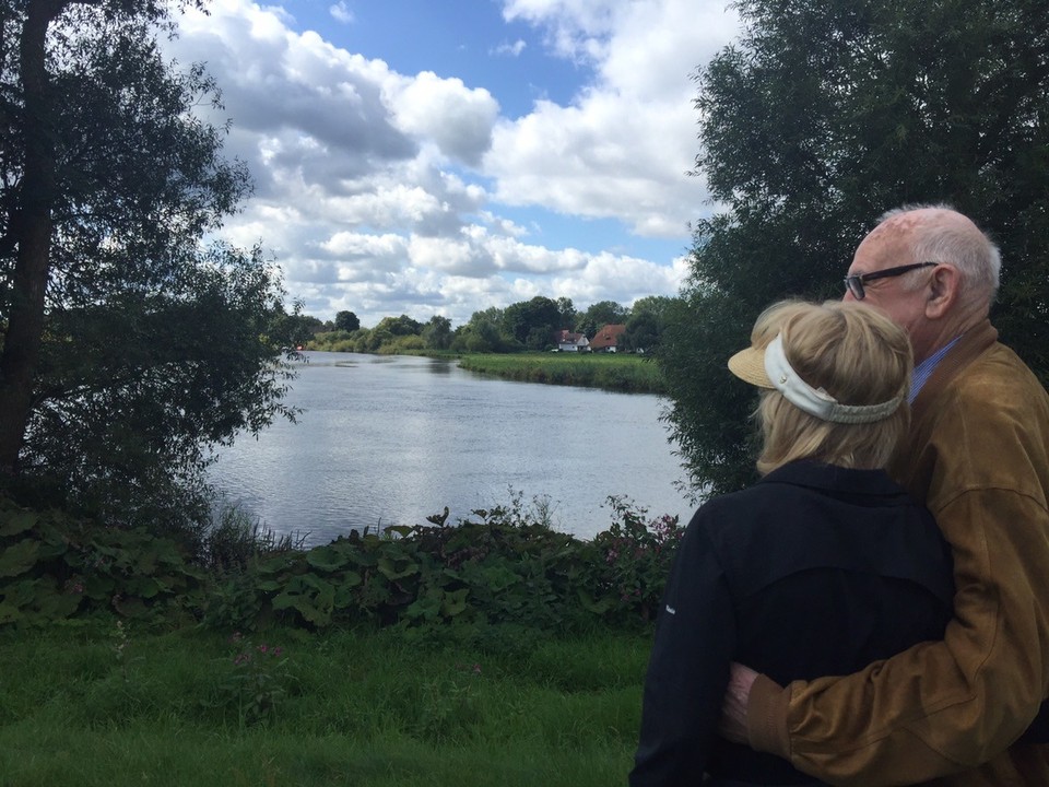 Germany - Lilienthal - Walk along the levy of the River Wümme. 