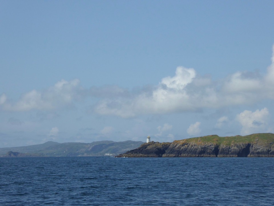 Ireland -  - We decided against anchoring near Carthy’s Island, and instead headed past the Calf (Calves?) Islands for the other side of Long Island going through the gap between Long and Goat Islands.