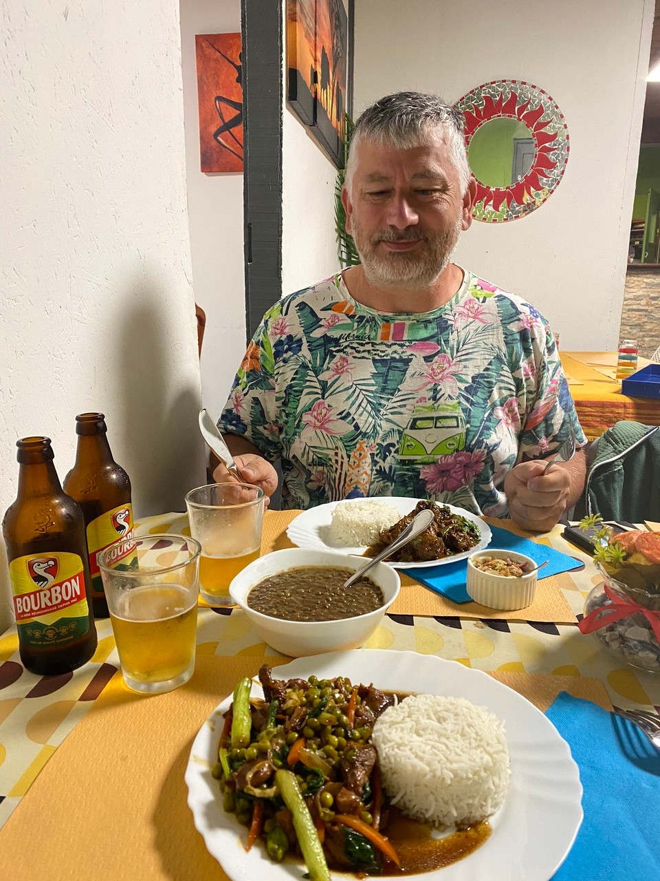 Réunion - Salazie - Wir lassen es noch einmal krachen - Abschiedsessen