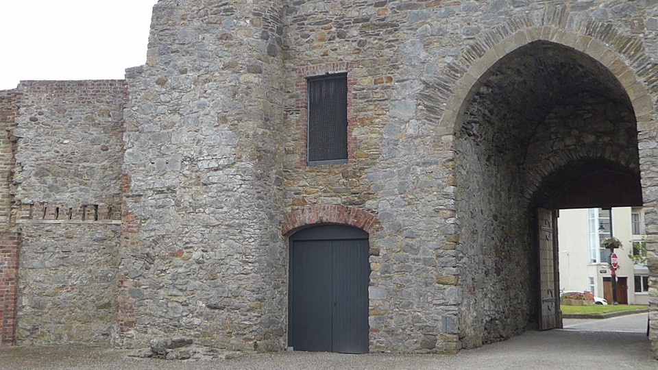 Ireland - Dungarvan - The gatehouse of the castle.