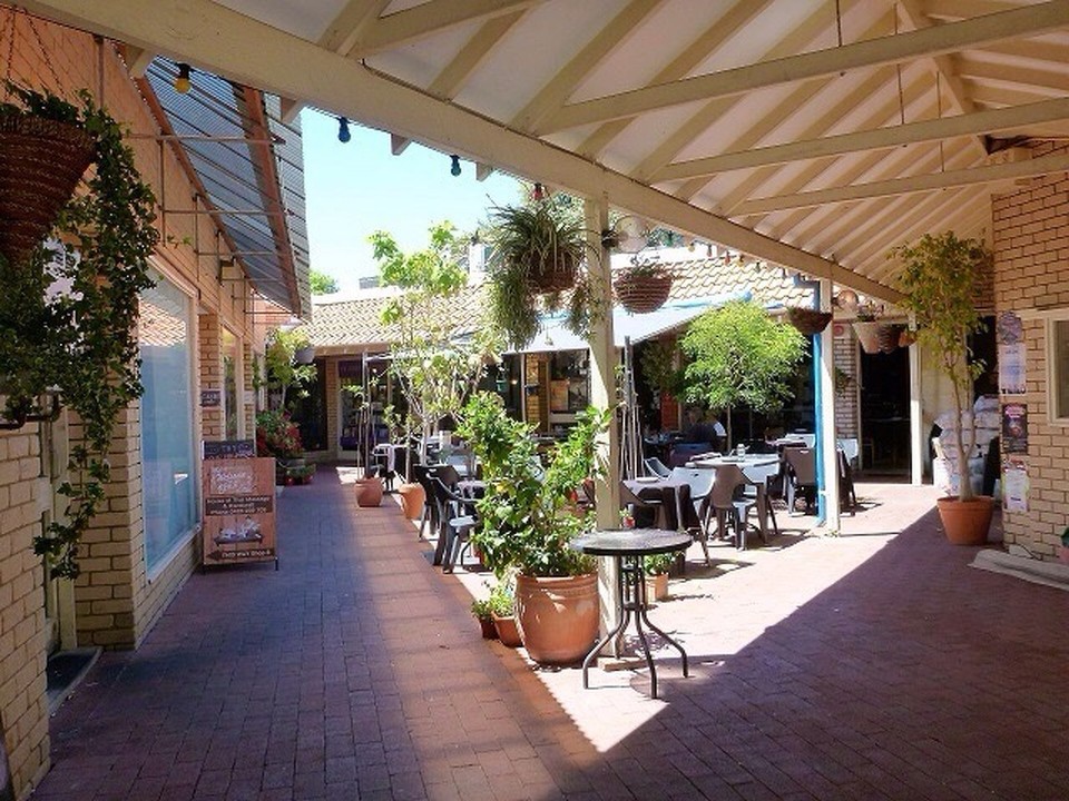 Australien - Fremantle - In diesem lauschigen Hinterhof haben wir zu Mittag gegessen.