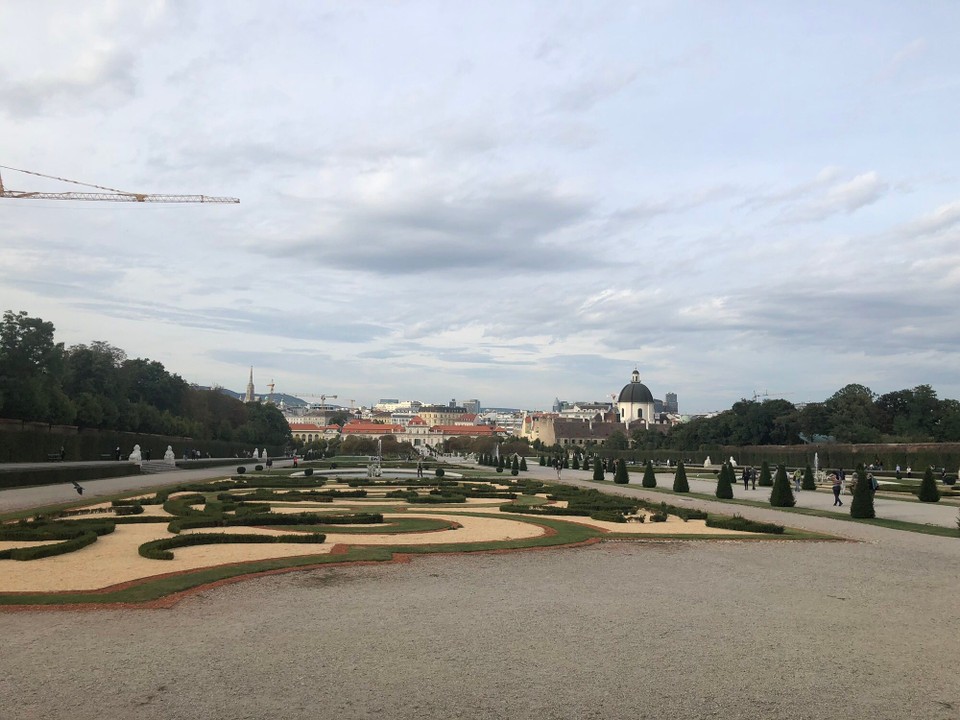 Österreich - Wien - Blick vom Oberen aufs untere Belvedere 
