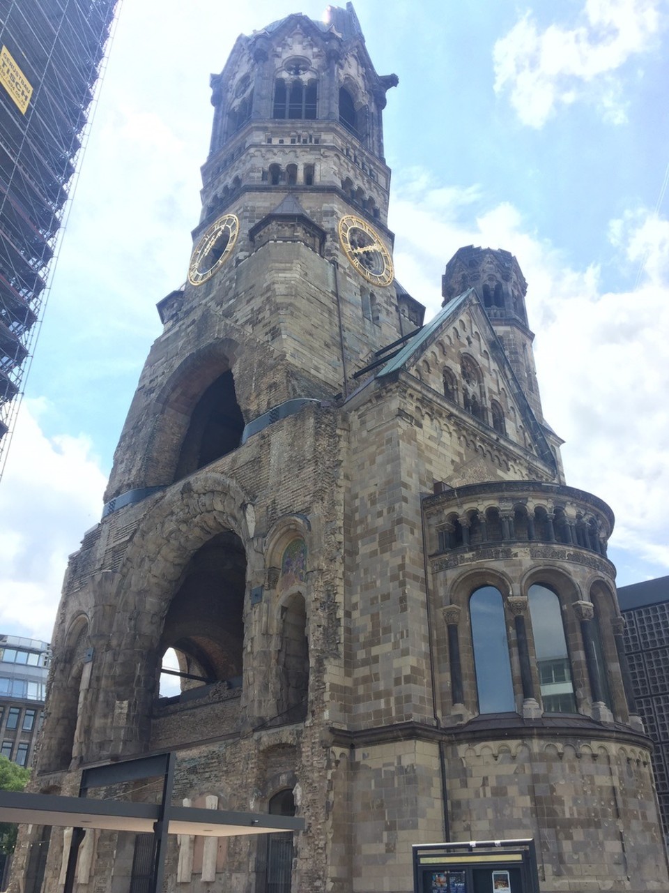 Germany - Berlin - Ruin of the imperial church, not rebuilt as a reminder of World War II