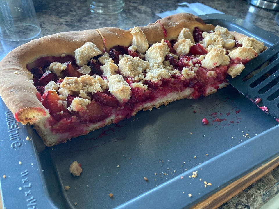 Neuseeland - New Plymouth - Selbst gebackener Pflaumenkuchen und das im Januar 🤤