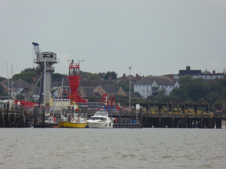 United Kingdom - Ipswich - The Sevenstones lightship which we saw moored here a few weeks ago, is now in for a refit.