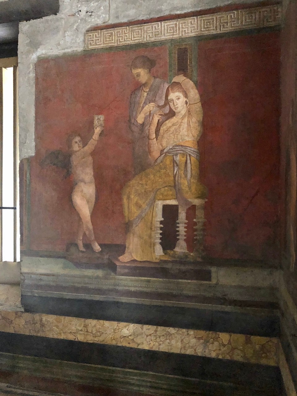 Italien - Pompei - Beeindruckende Fresken: Das Dionysische Fries in der Villa dei Mysteri. 
