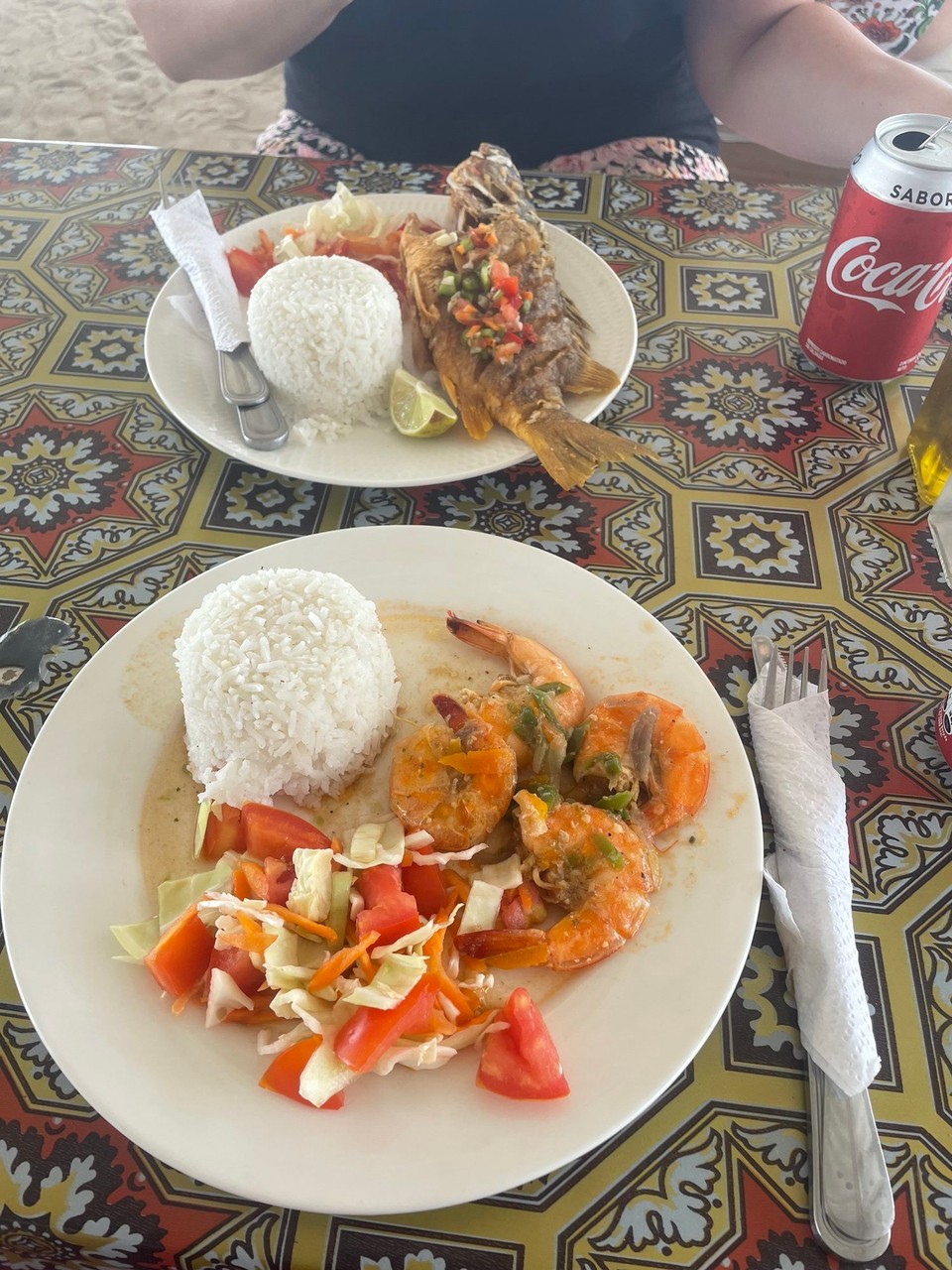 Panama -  - Zum Mittag- und Abendessen gab es frischen Fisch 🎣- genau nach unserem Geschmack 🤤 