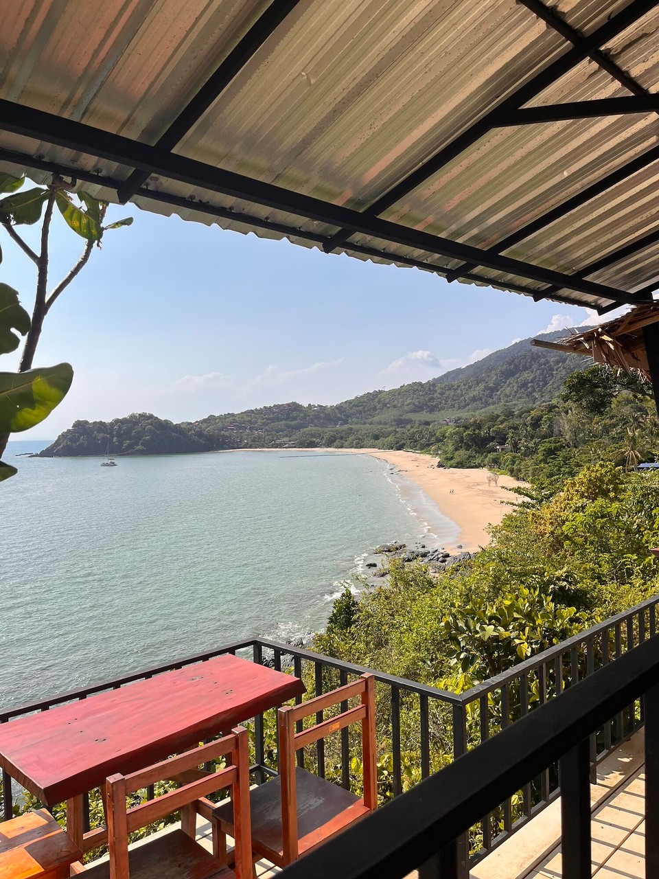 Thailand - Ko Lanta - Headed for some lunch in a random little place with the most stunning views. Chicken noodle soups for us both - so good!