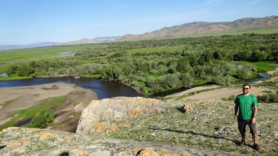 Mongolia - Murun - Luke in front of the river we rafted