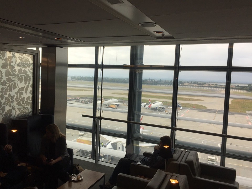 Germany - Berlin - Lounge view at Heathrow. Shame we missed the weather😔