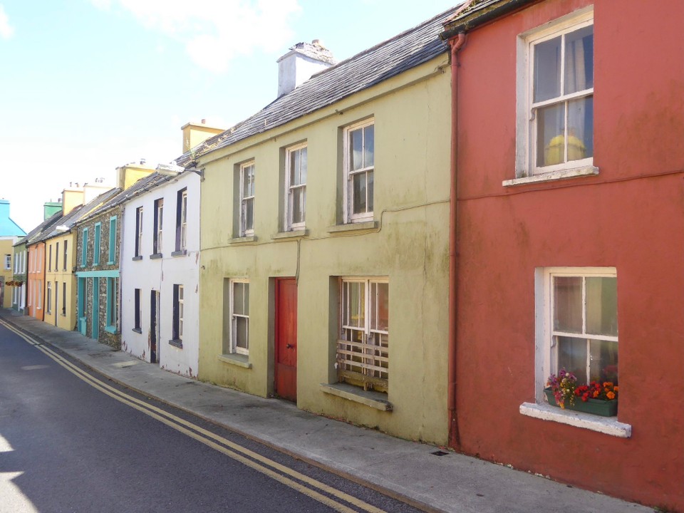 Ireland - Eyeries - Not all the buildings are so well maintained, but still very pretty.