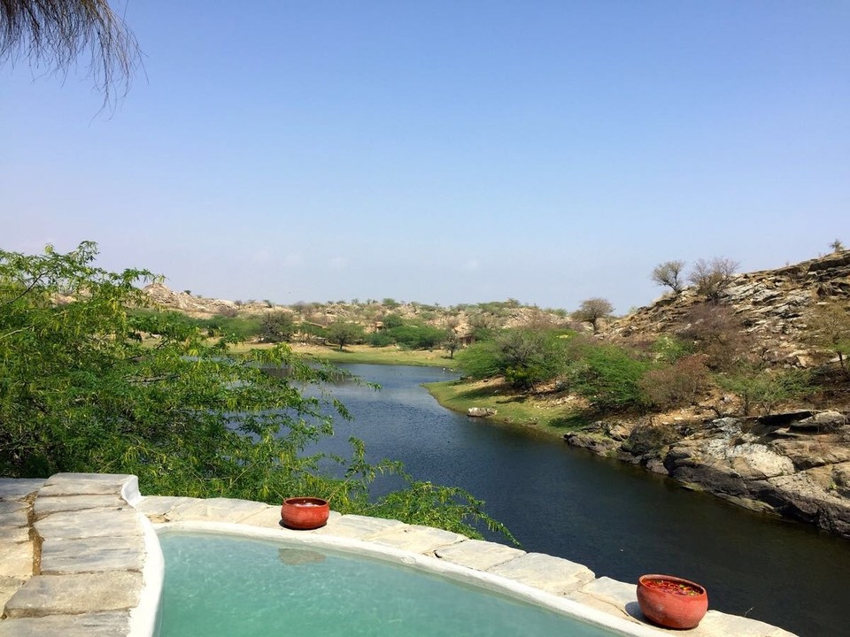 Lakshman Sagar -  - the view from our hut